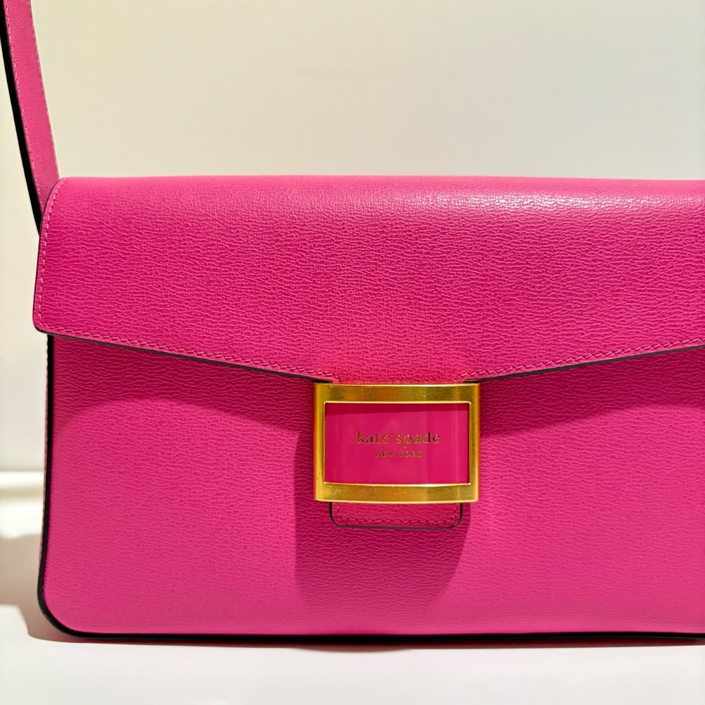 Kate Spade Pink Shoulder Bag with Gold Hardware